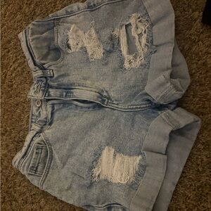 Hollister Light Blue Denim Shorts